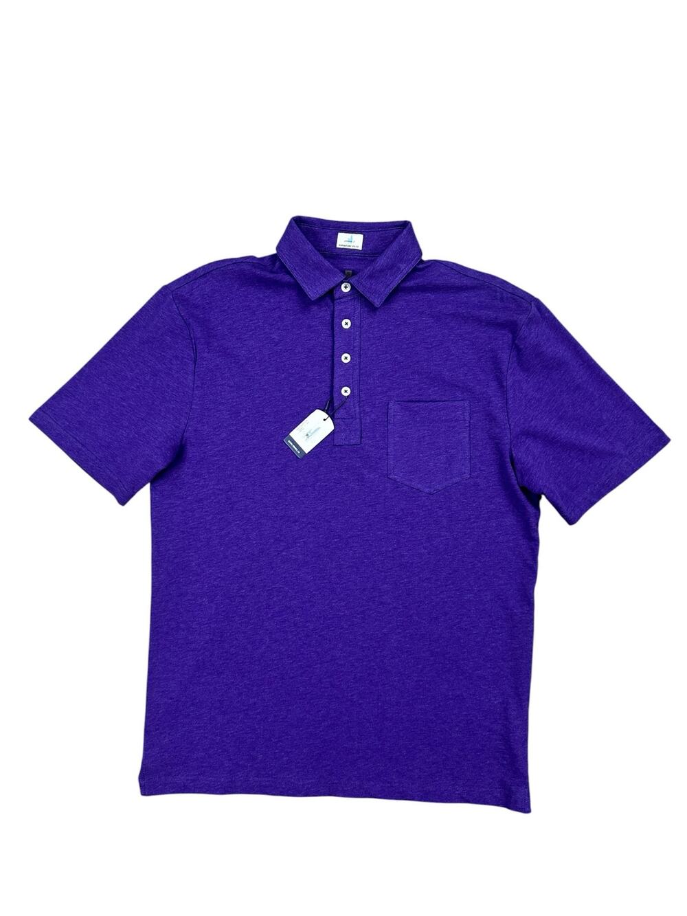 Johnnie-O Hangin' Out Gameday Original Polo Purple NWT — Size Small